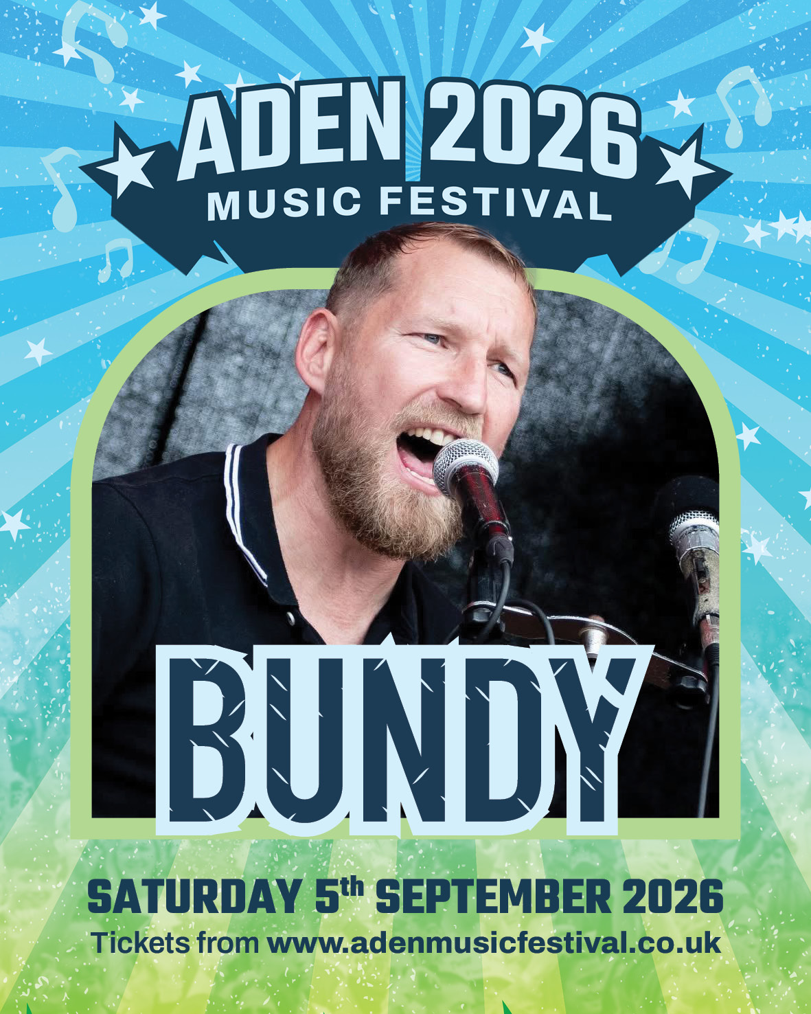 Bundy playing at Aden Music Festival Aberdeenshire